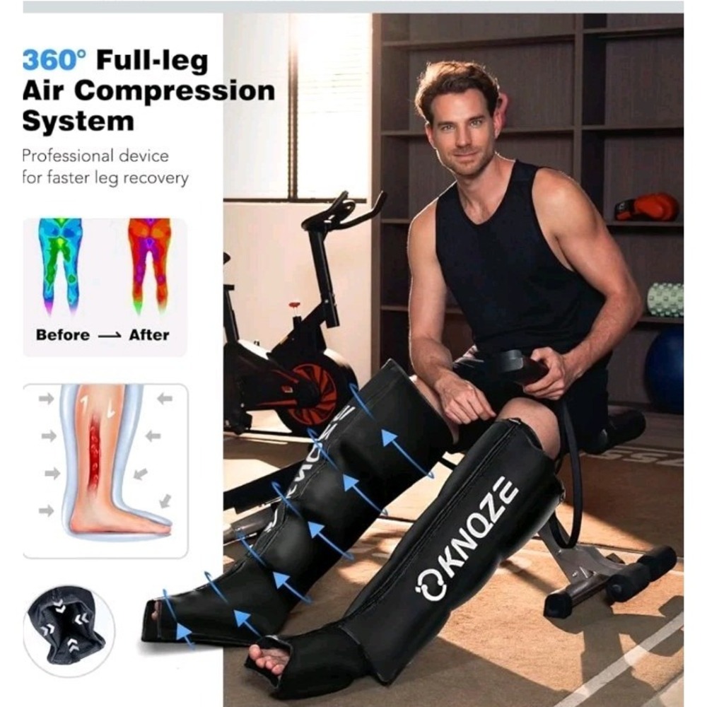 KNQZE Leg Compression Massager for Circulation and Pain Relief, Air Compression - Picture 3 of 7